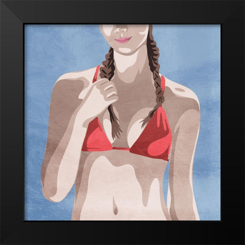 Beach Fashion Black Modern Wood Framed Art Print by Prime, Marcus