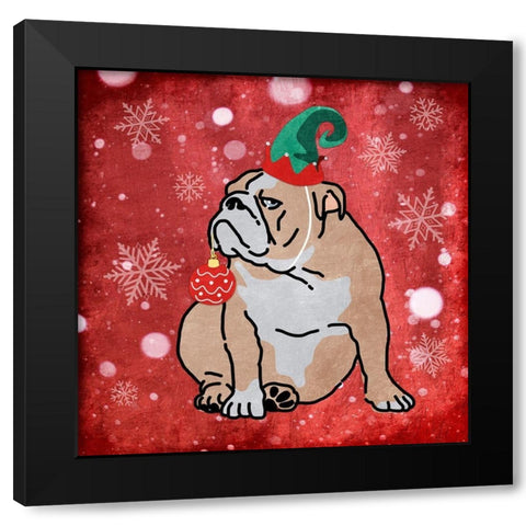 Merry Bulldog Black Modern Wood Framed Art Print with Double Matting by Prime, Marcus