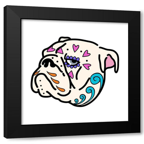 Sugar Bulldog Black Modern Wood Framed Art Print with Double Matting by Prime, Marcus