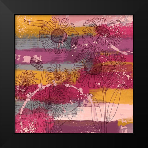 Wine Florist 1 Black Modern Wood Framed Art Print by Prime, Marcus