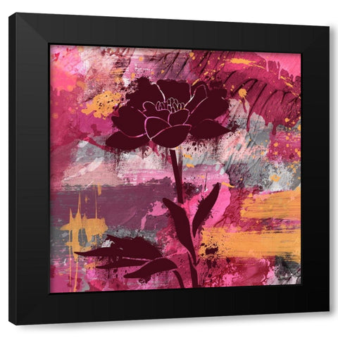 Urban Floral 1 Black Modern Wood Framed Art Print with Double Matting by Prime, Marcus