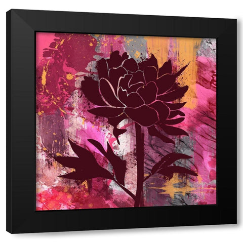 Urban Floral 2 Black Modern Wood Framed Art Print by Prime, Marcus