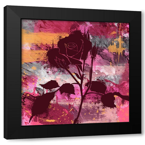 Urban Floral 3 Black Modern Wood Framed Art Print by Prime, Marcus