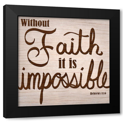 Impeccable Faith Black Modern Wood Framed Art Print with Double Matting by Prime, Marcus