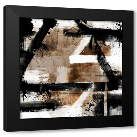 Tri Distressed 1 Black Modern Wood Framed Art Print by Prime, Marcus