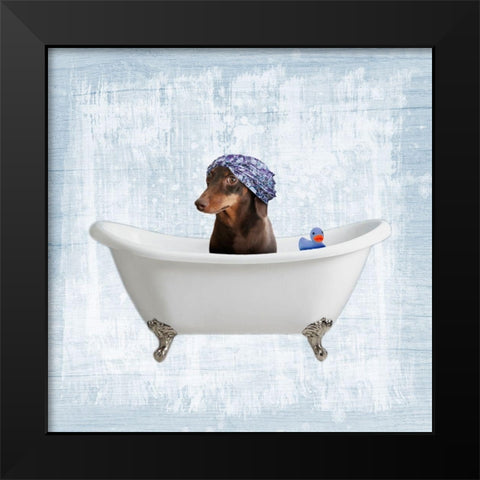 Bath Giggles 3 Black Modern Wood Framed Art Print by Prime, Marcus