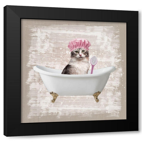Kitty Baths 1 Black Modern Wood Framed Art Print by Prime, Marcus