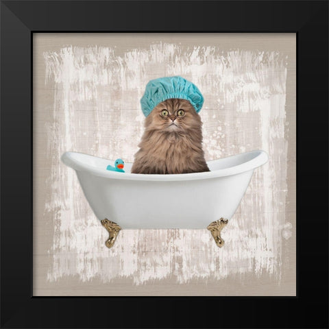 Kitty Baths 2 Black Modern Wood Framed Art Print by Prime, Marcus