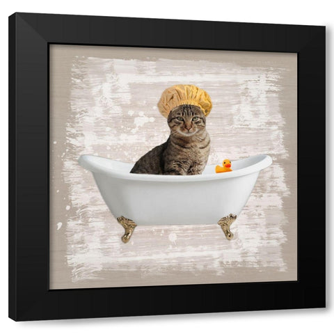 Kitty Baths 4 Black Modern Wood Framed Art Print by Prime, Marcus