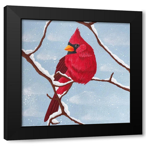 Nesting Winter Black Modern Wood Framed Art Print with Double Matting by Prime, Marcus
