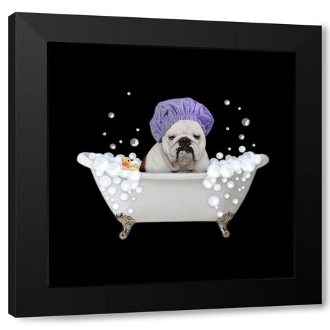 Bath Time Bubbles 3 Black Modern Wood Framed Art Print with Double Matting by Prime, Marcus