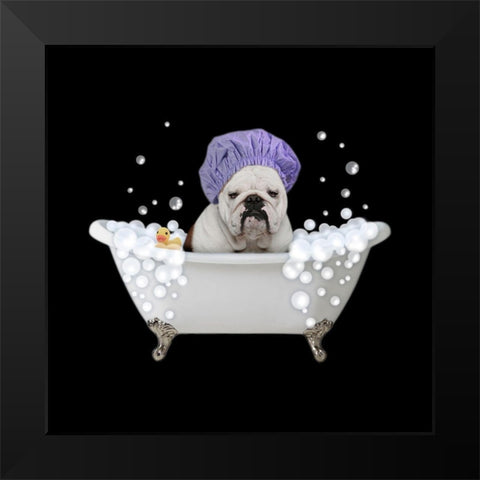 Bath Time Bubbles 3 Black Modern Wood Framed Art Print by Prime, Marcus
