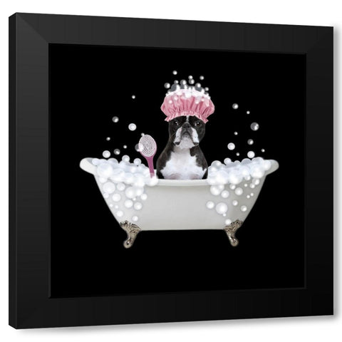 Bath Time Bubbles 4 Black Modern Wood Framed Art Print with Double Matting by Prime, Marcus
