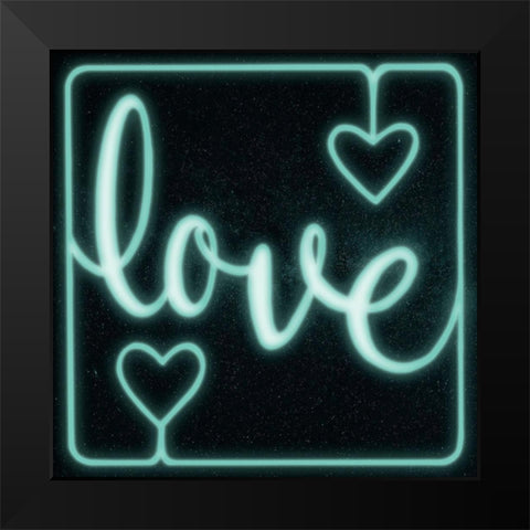 Space Love Black Modern Wood Framed Art Print by Prime, Marcus