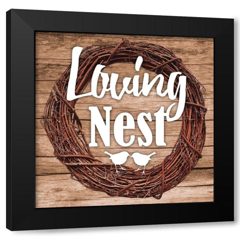 Loving Nest Black Modern Wood Framed Art Print by Prime, Marcus