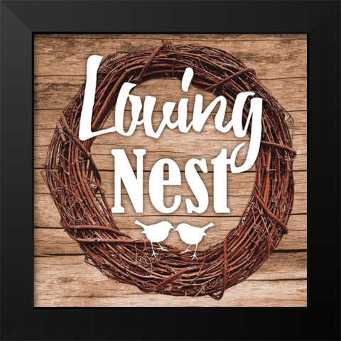 Loving Nest Black Modern Wood Framed Art Print by Prime, Marcus