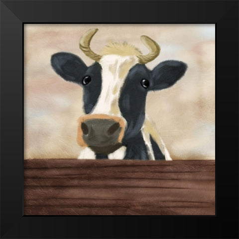 Lonely Cow 2 Black Modern Wood Framed Art Print by Prime, Marcus