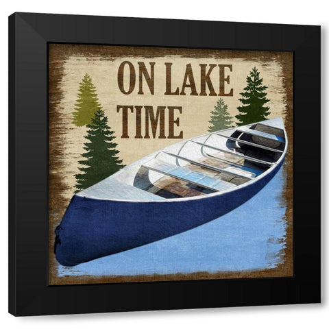 On The Lake Black Modern Wood Framed Art Print by Prime, Marcus