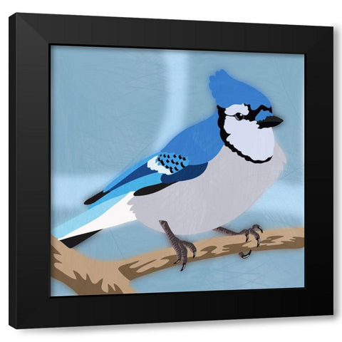 Majestic Blue Jay Black Modern Wood Framed Art Print by Prime, Marcus