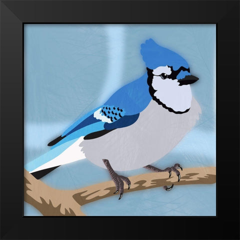 Majestic Blue Jay Black Modern Wood Framed Art Print by Prime, Marcus