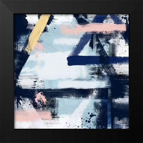 Spring Tri Distressed 1 Black Modern Wood Framed Art Print by Prime, Marcus