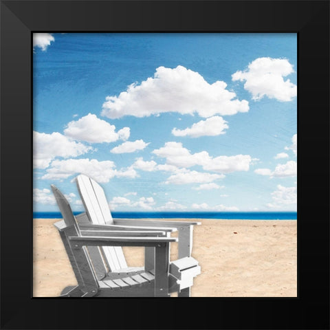 Beach Relaxing 1 Black Modern Wood Framed Art Print by Prime, Marcus