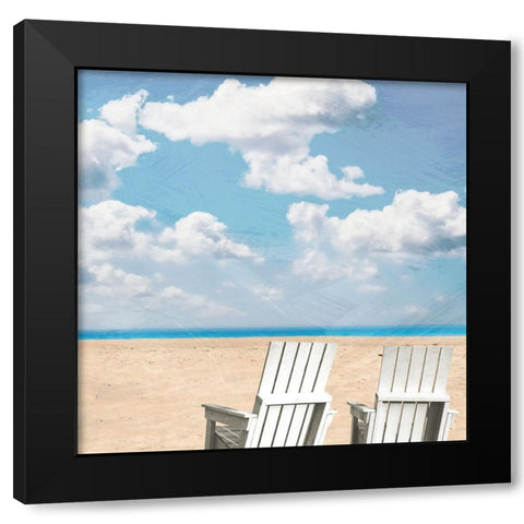 Beach Relaxing 2 Black Modern Wood Framed Art Print with Double Matting by Prime, Marcus