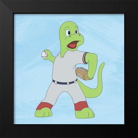 Dino Champ 2 Black Modern Wood Framed Art Print by Prime, Marcus