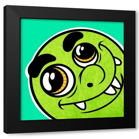 Goofy Monster 1 Black Modern Wood Framed Art Print with Double Matting by Prime, Marcus