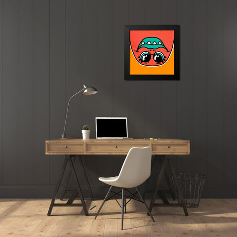 Goofy Monster 2 Black Modern Wood Framed Art Print by Prime, Marcus