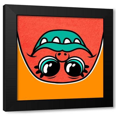 Goofy Monster 2 Black Modern Wood Framed Art Print by Prime, Marcus