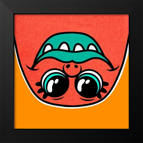 Goofy Monster 2 Black Modern Wood Framed Art Print by Prime, Marcus