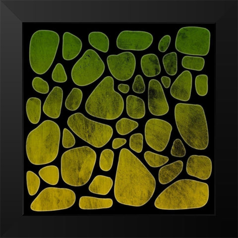 Tones On Stones Black Modern Wood Framed Art Print by Prime, Marcus