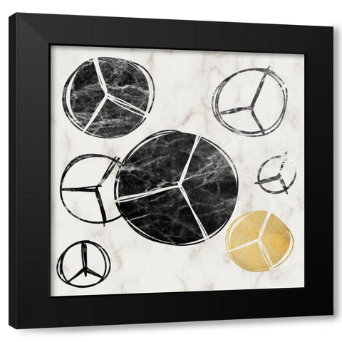 Peace Multiplied 1 Black Modern Wood Framed Art Print with Double Matting by Prime, Marcus