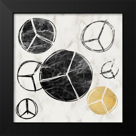 Peace Multiplied 1 Black Modern Wood Framed Art Print by Prime, Marcus