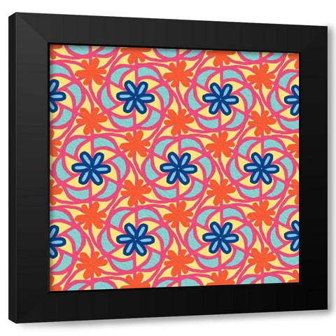 Summer Mandala 1 Black Modern Wood Framed Art Print by Prime, Marcus