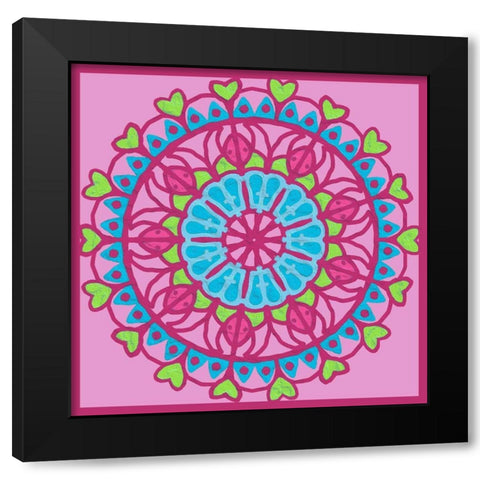 Fruity Mandala 1 Black Modern Wood Framed Art Print by Prime, Marcus