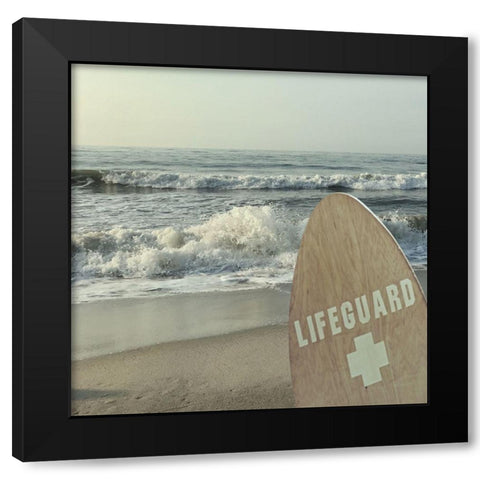 Vigilant Lifeguard Black Modern Wood Framed Art Print by Prime, Marcus