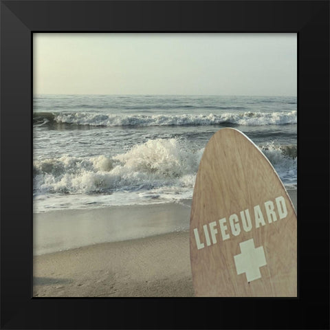Vigilant Lifeguard Black Modern Wood Framed Art Print by Prime, Marcus