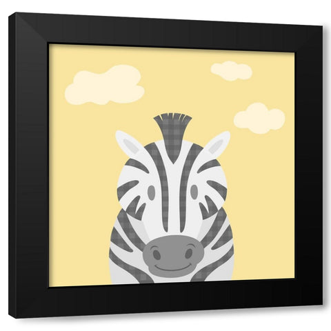 Funky Zebra Black Modern Wood Framed Art Print by Prime, Marcus