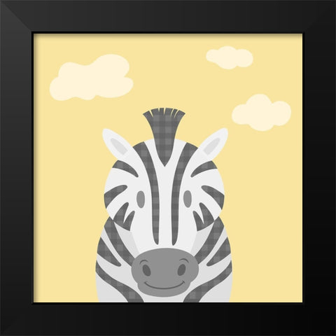 Funky Zebra Black Modern Wood Framed Art Print by Prime, Marcus