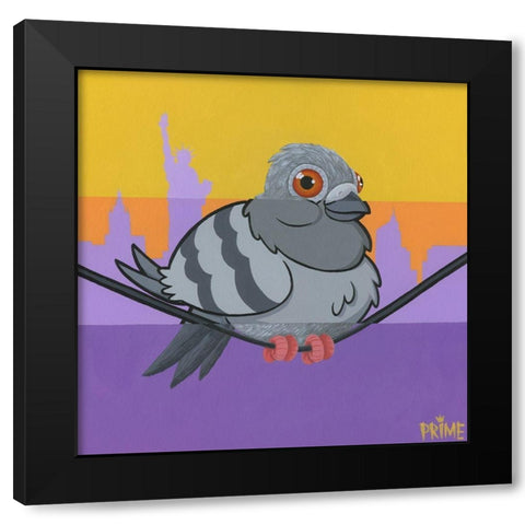 New York Lounging Black Modern Wood Framed Art Print with Double Matting by Prime, Marcus