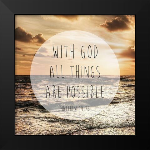 Godly Possibilities Black Modern Wood Framed Art Print by Prime, Marcus