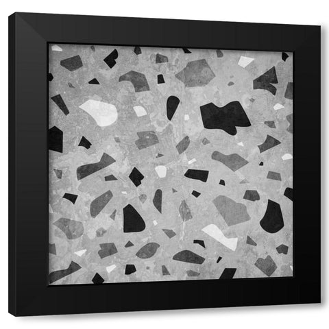 Darkened Terrazo 1 Black Modern Wood Framed Art Print by Prime, Marcus