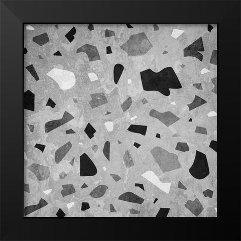 Darkened Terrazo 1 Black Modern Wood Framed Art Print by Prime, Marcus