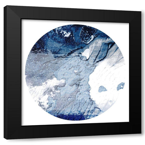 Infinity Indigo 1 Circle Black Modern Wood Framed Art Print by Prime, Marcus