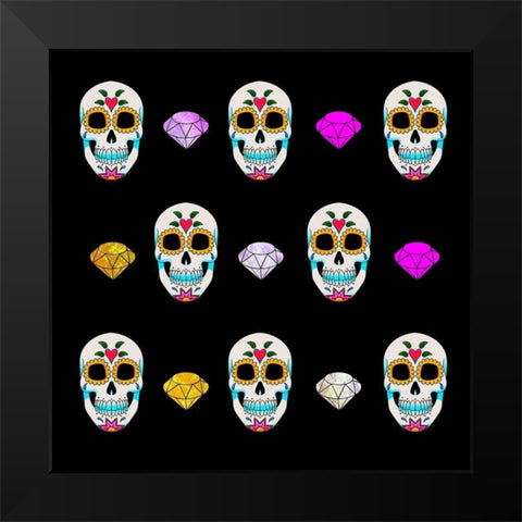 Jeweled After Life 1 Black Modern Wood Framed Art Print by Prime, Marcus