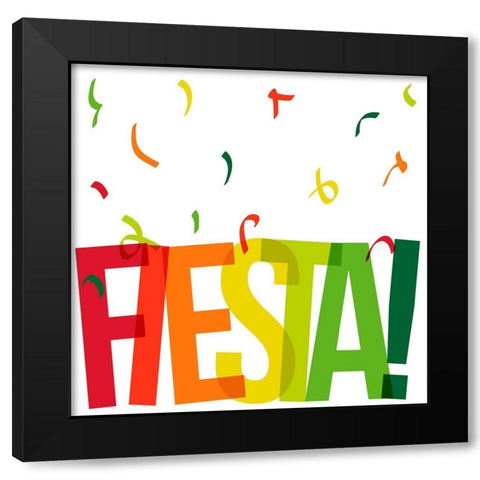 Fiesta Black Modern Wood Framed Art Print with Double Matting by Prime, Marcus
