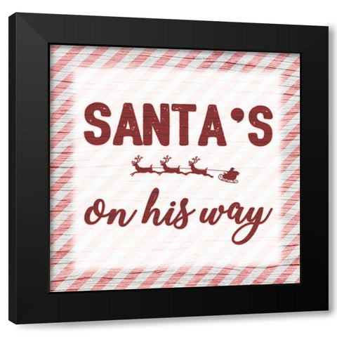 Santas On His Way Black Modern Wood Framed Art Print by Prime, Marcus