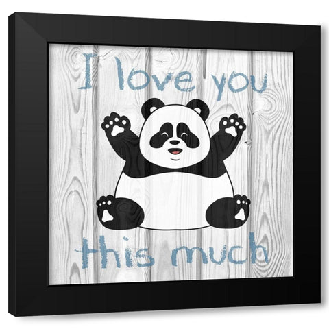 Loving Panda 1 Black Modern Wood Framed Art Print by Prime, Marcus